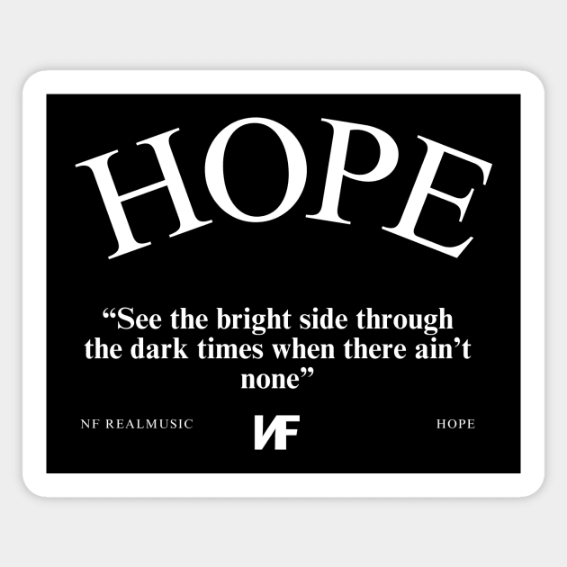 Hope NF lyrics quote Sticker by Lottz_Design 